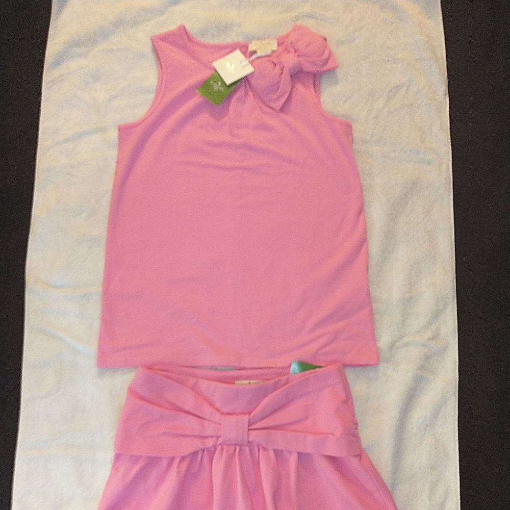 2-Piece Kate Spade Girls Medium Kammy Skirt and Bow Tank in Cotton Candy